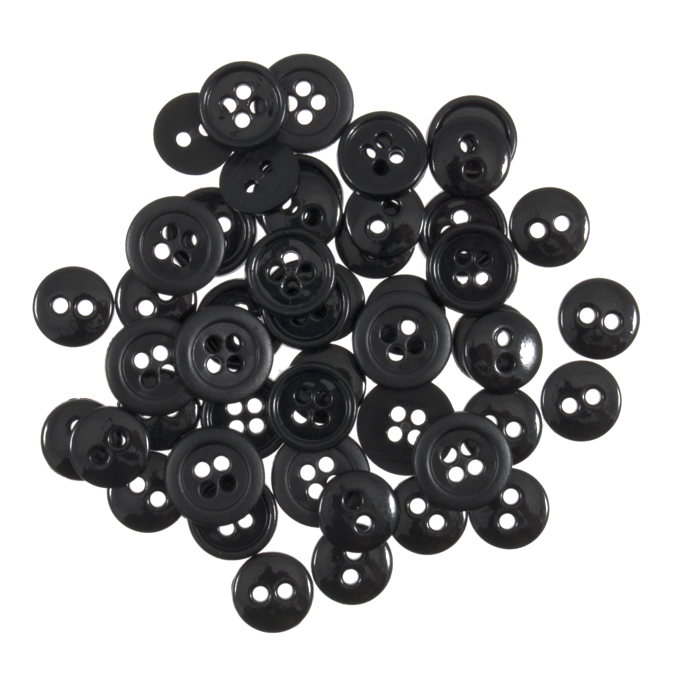 Buttons: Craft: Black: Pack Of 125: Code B - Trimits - Groves And Banks