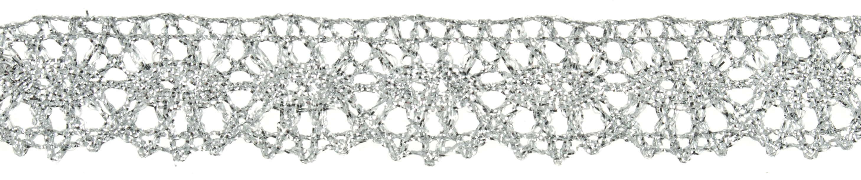 Picture of Trim: Lace: Metallic: 25m x 20mm: Silver