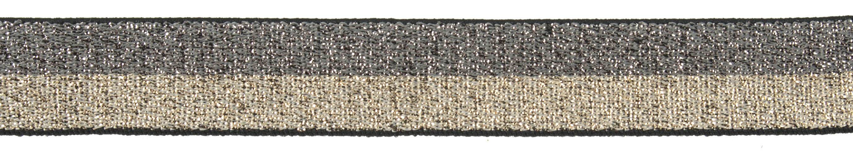 Picture of Trim: Elastic: Stripe: 25m x 16mm: Gold and Champagne