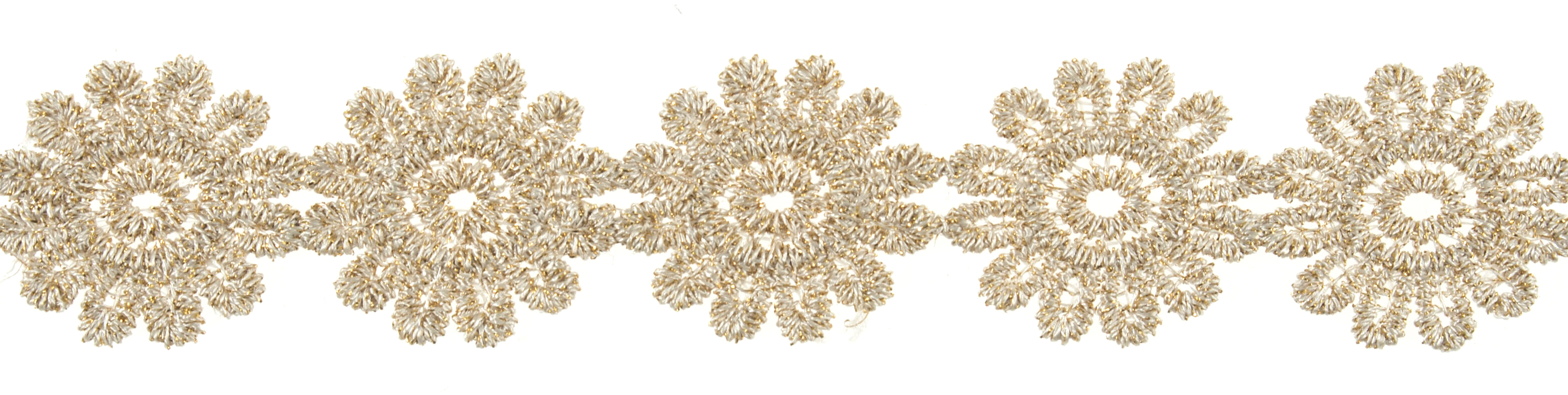 Picture of Trim: Lace: Guipure: Flower: 13.7m x 25mm: Gold