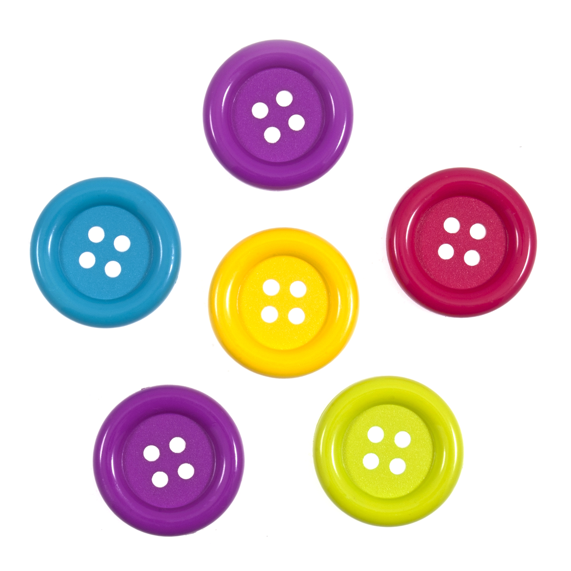 Buttons: Craft: Giant: Brights: Pack Of 6: Code B - Trimits - Groves ...