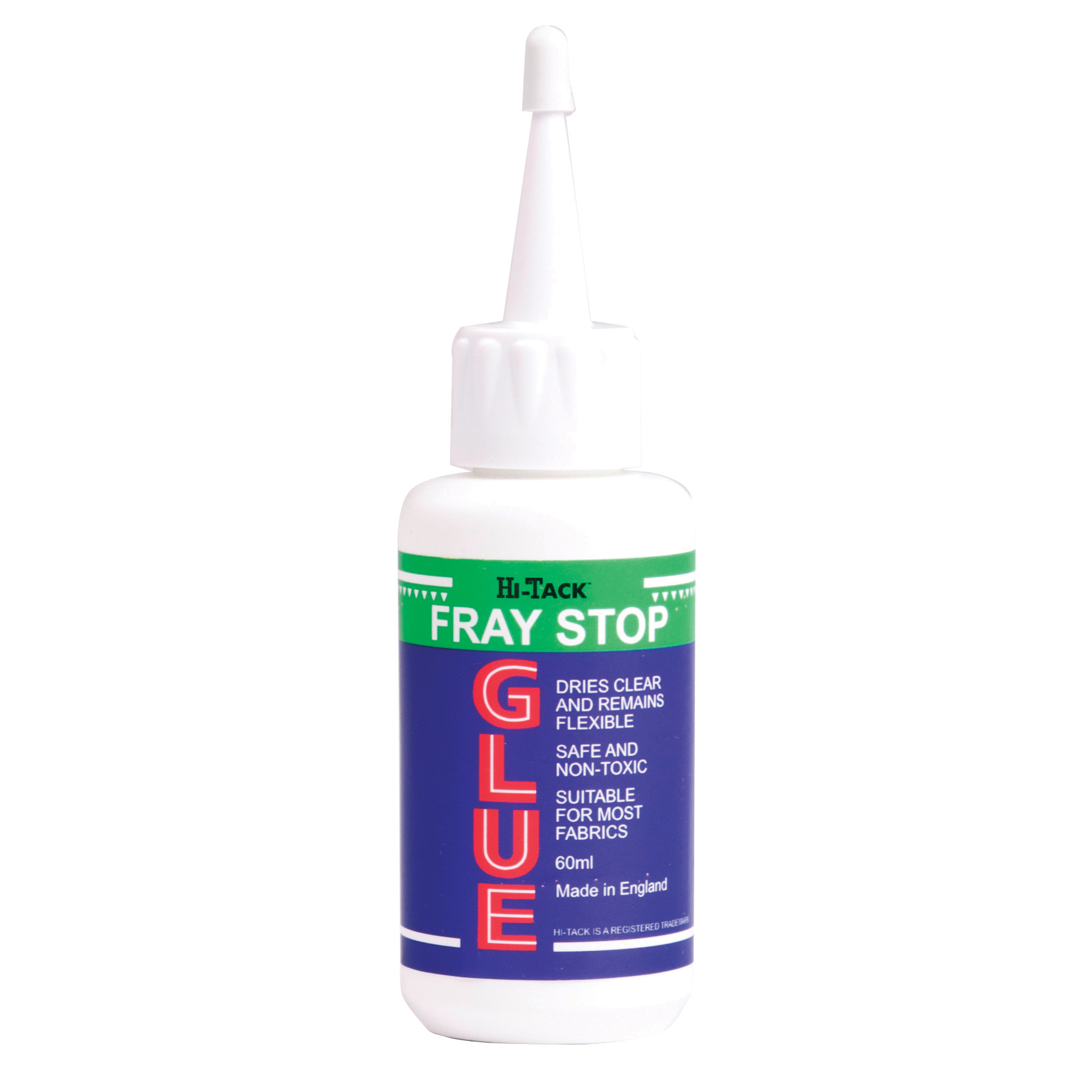 Adhesive HiTack Fray Stop Glue 60ml (12) HITACK Groves and Banks