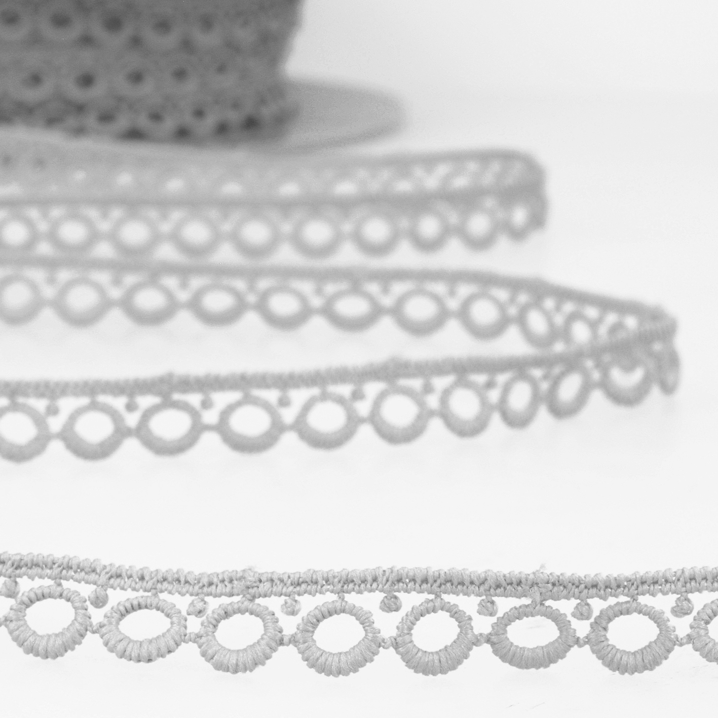 Trim Lace Guipure 14.6m x 10mm Light Grey Stephanoise Groves