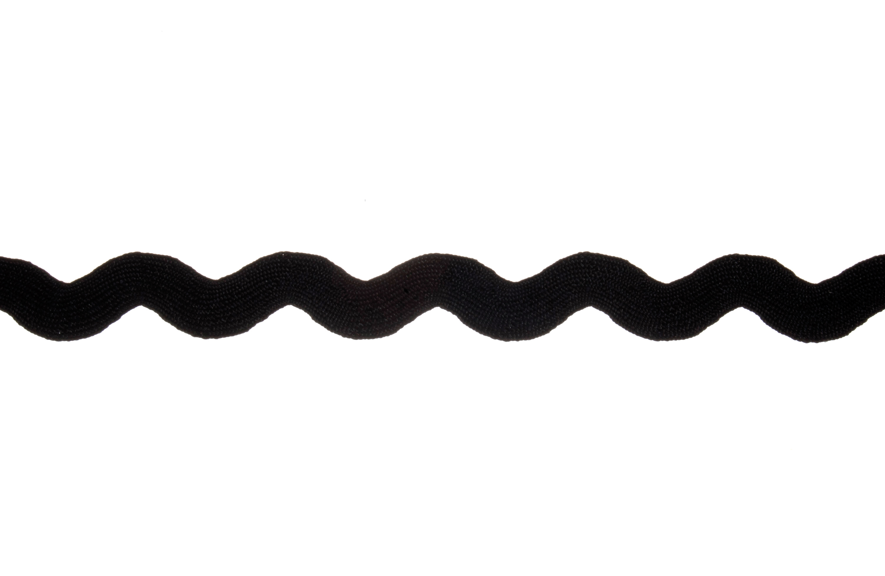 Trim Ric Rac Polyester 25m x 22mm Black Essential Trimmings