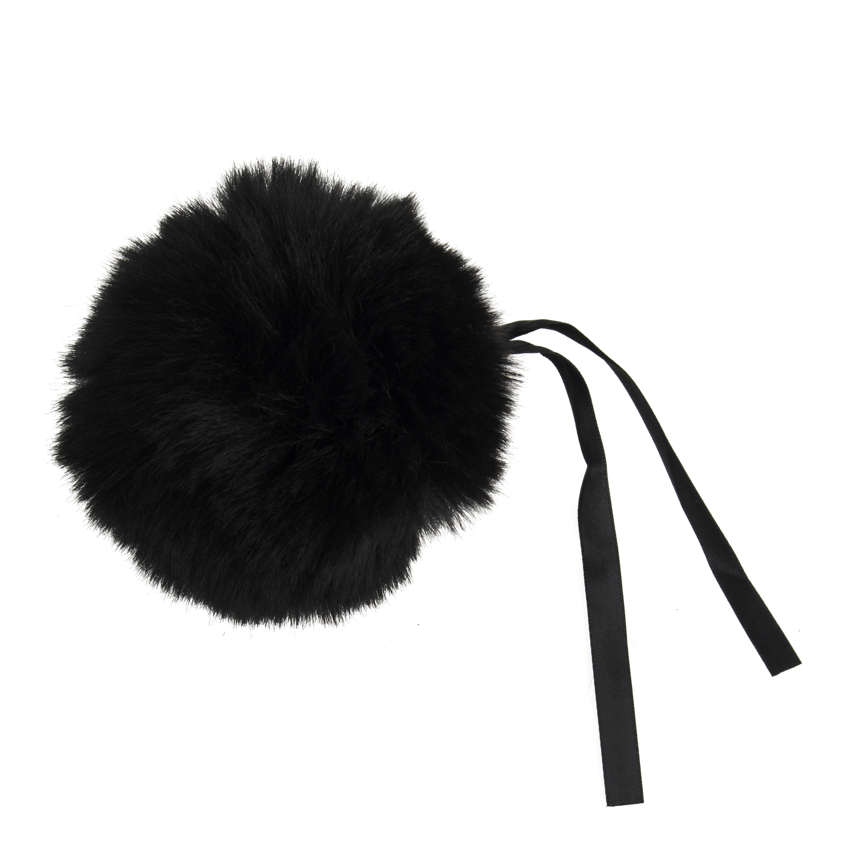 Picture of Pom Pom: Faux Fur: 11cm: 1 Piece: Black