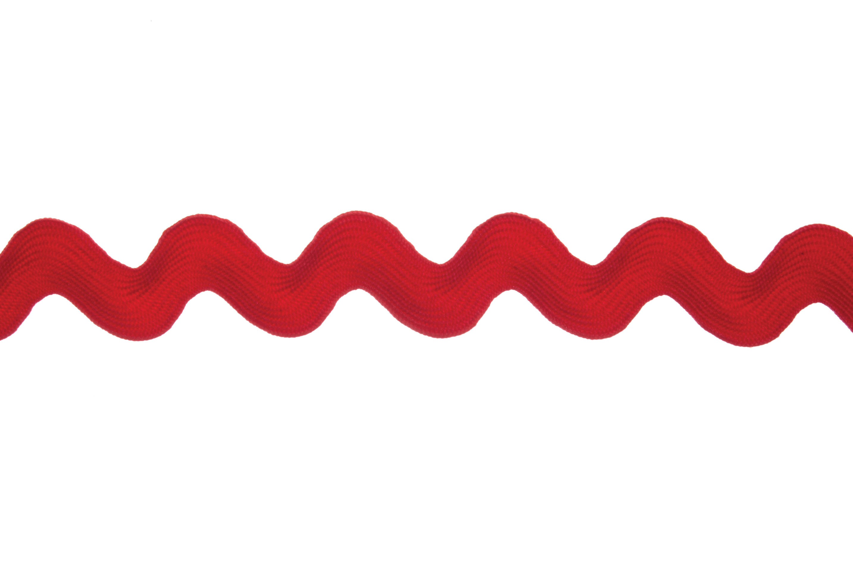 Trim Ric Rac Polyester 25m x 22mm Red Essential Trimmings