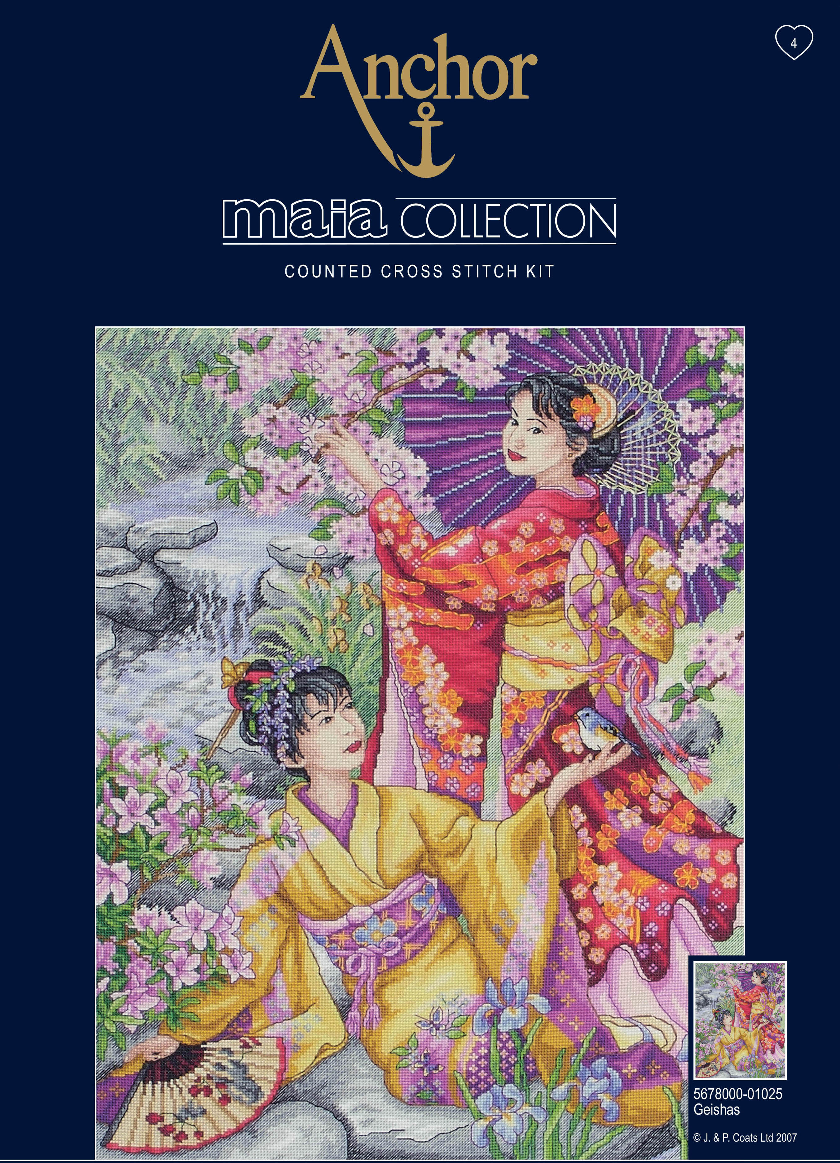Counted Cross Stitch Kit Maia Collection Geishas Anchor Groves