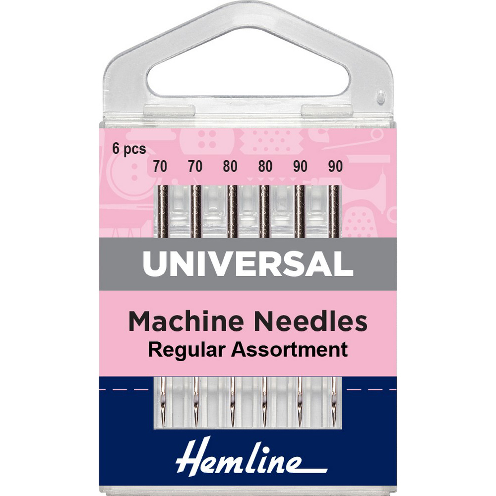 Sewing Machine Needles Universal Regular Assortment 6 Pieces Hemline Groves and Banks