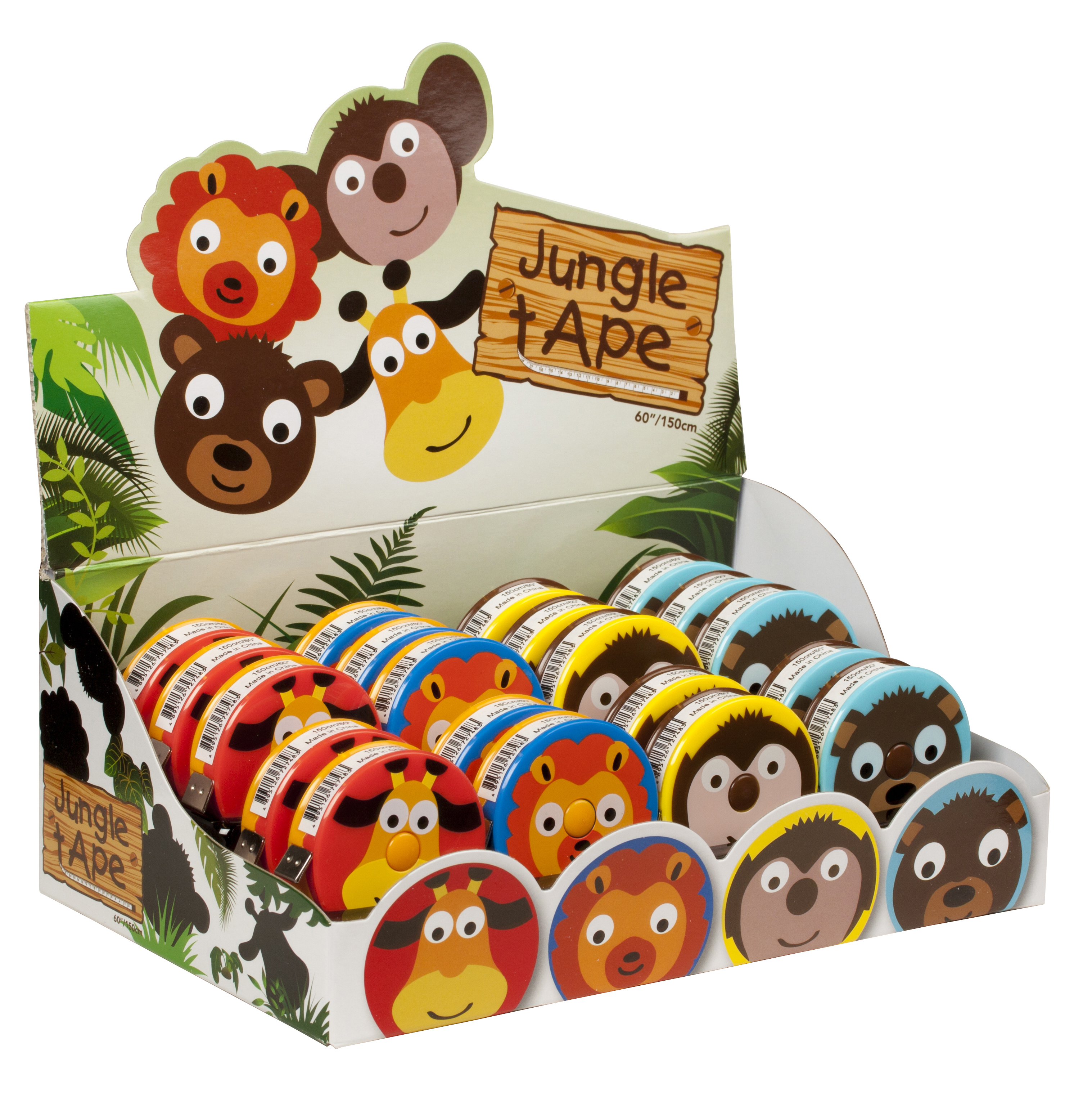 Picture of Counter Display Unit: Tape Measures: Zoo: 20 Pieces