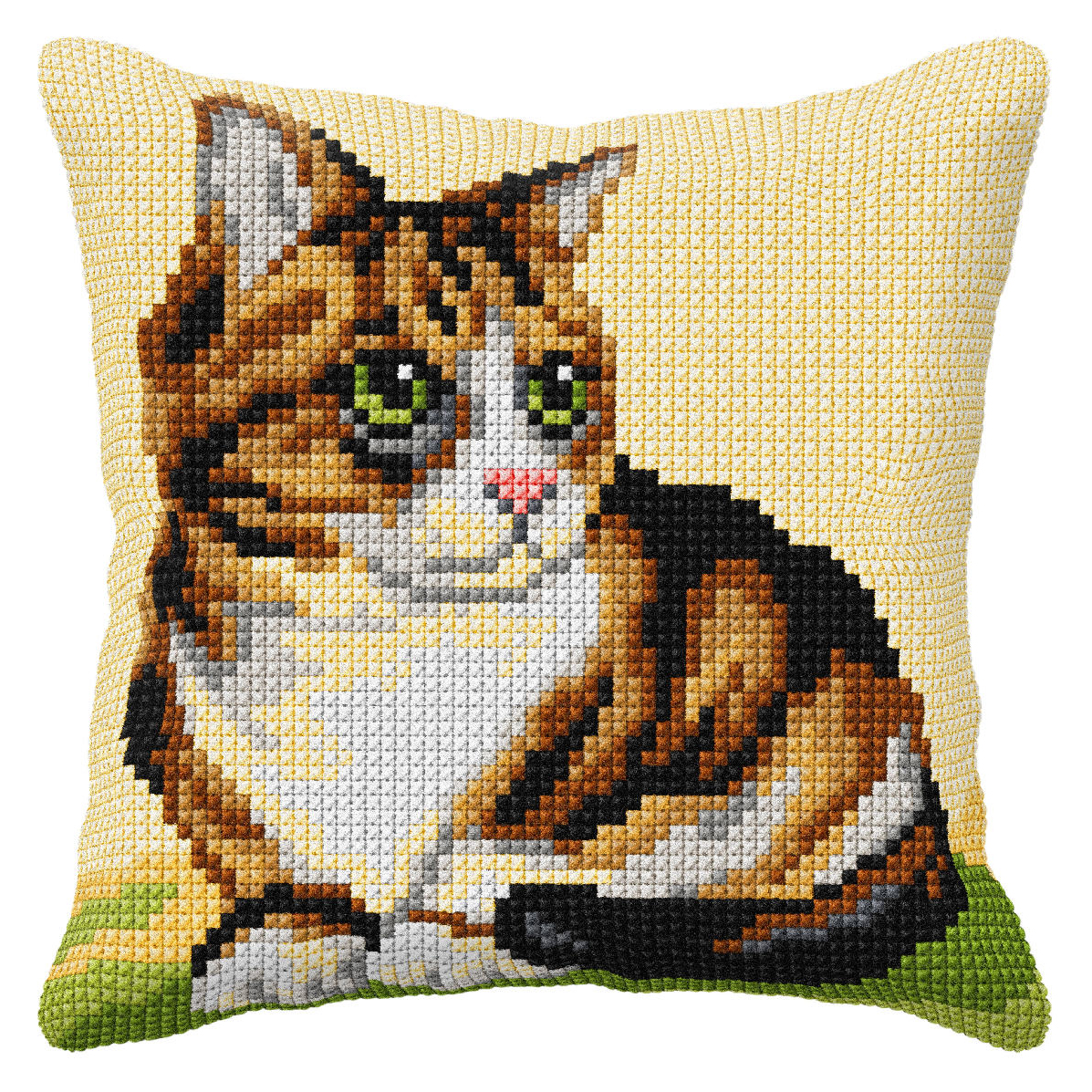 Cross Stitch Kit Cushion Large Cat Cushion Orchidea Groves and Banks