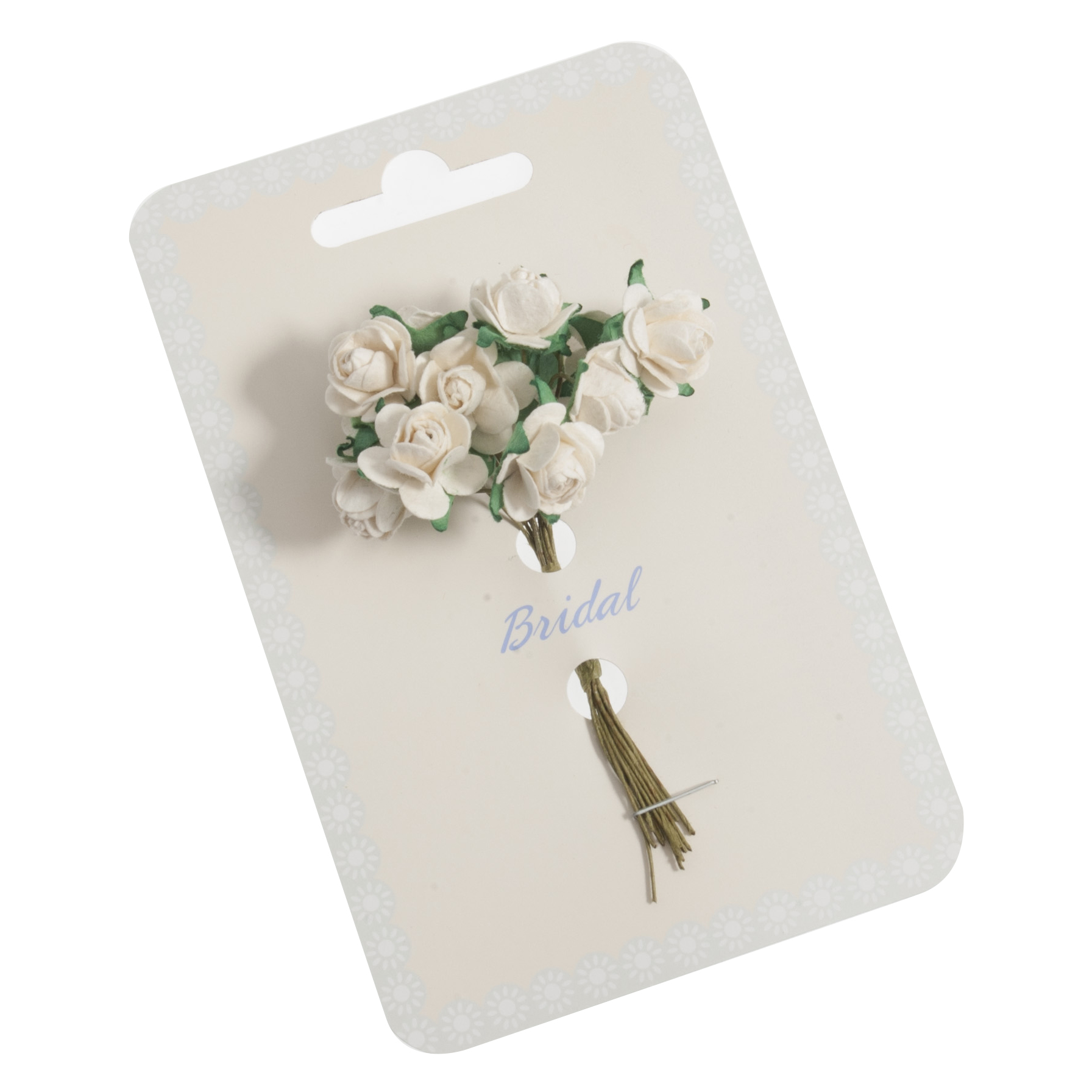 Picture of Spray: Rose Open: Paper: 14mm: Pack of 12: White