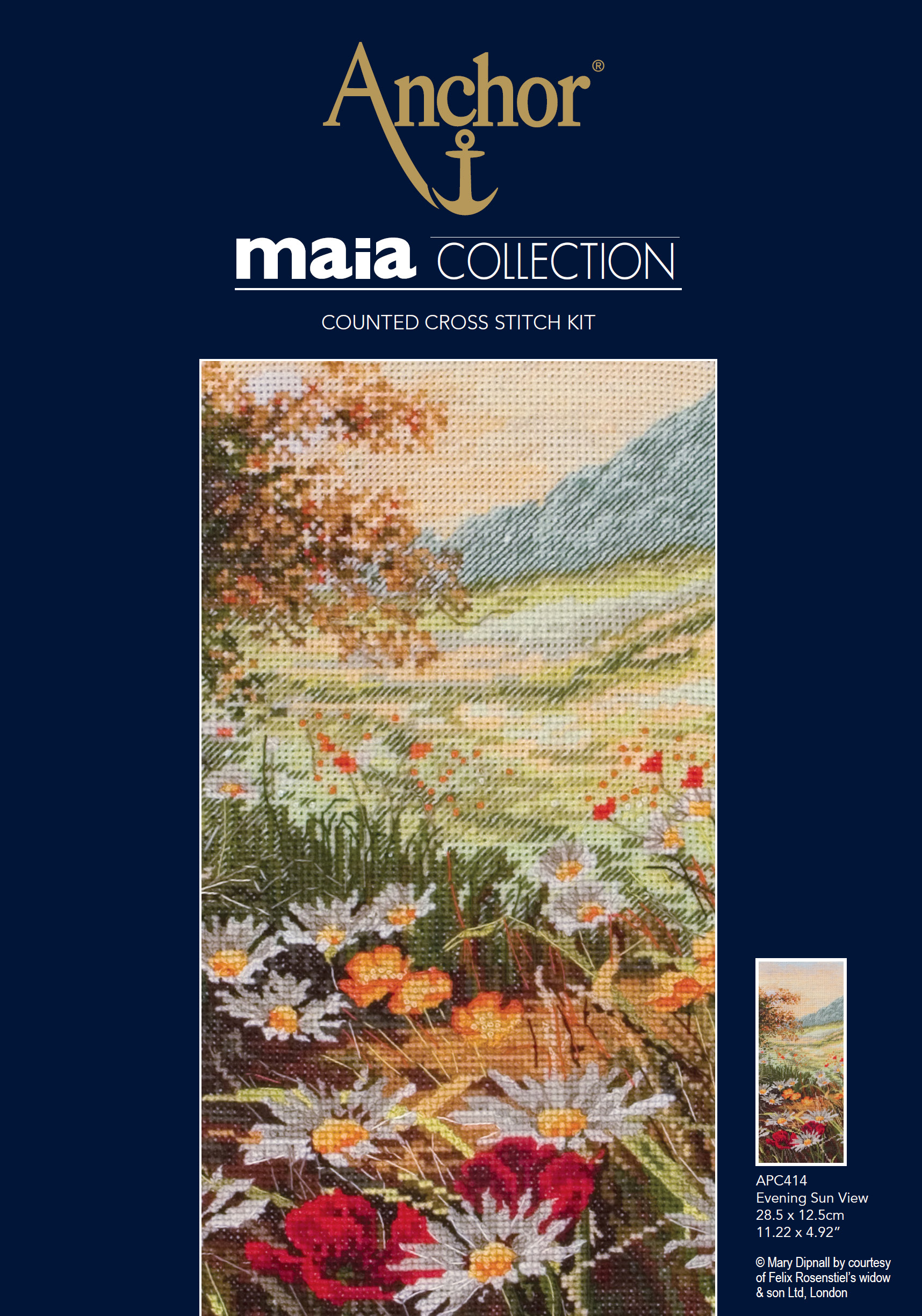 Counted Cross Stitch Kit Maia Evening Sun View Anchor Groves and