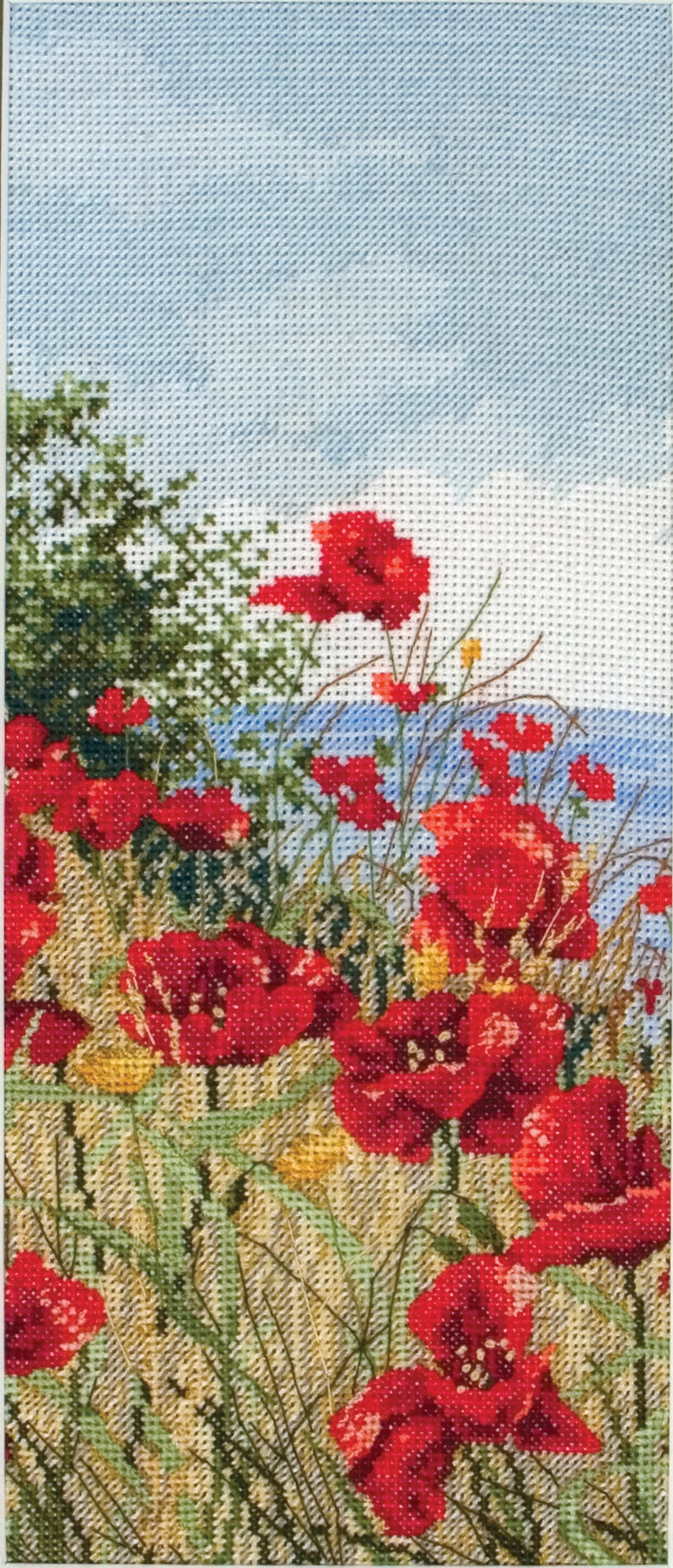 Counted Cross Stitch Kit Maia Cliff Top Poppies View Anchor