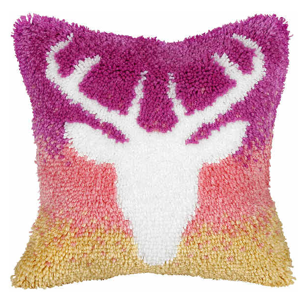 Latch Hook Kit Cushion Large Stag Orchidea Groves and Banks