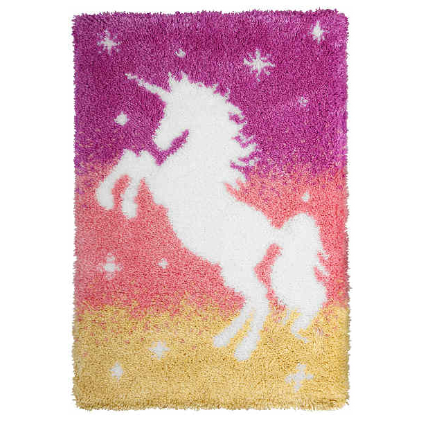 Latch Hook Kit Rug Unicorn Orchidea Groves and Banks