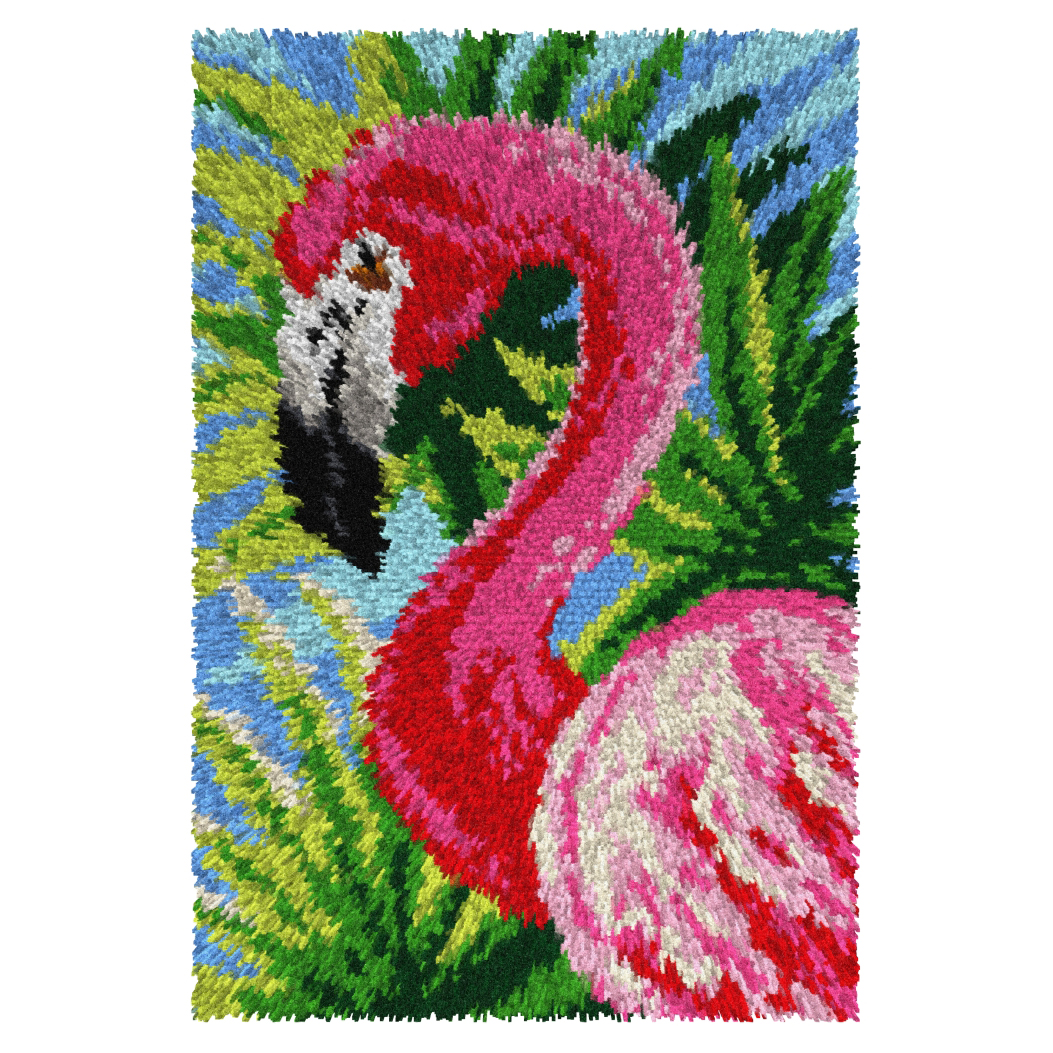 Latch Hook Kit: Rug: Flamingo - Orchidea - Groves and Banks
