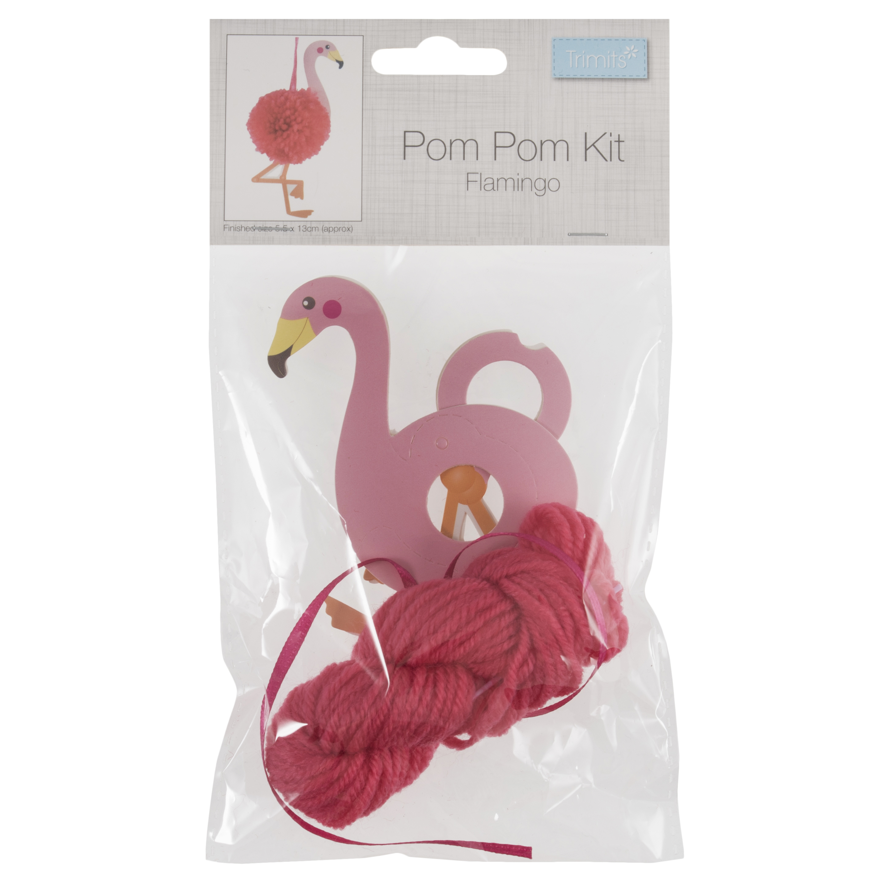 Picture of Pom Pom Decoration Kit: Flamingo: Pack of 4