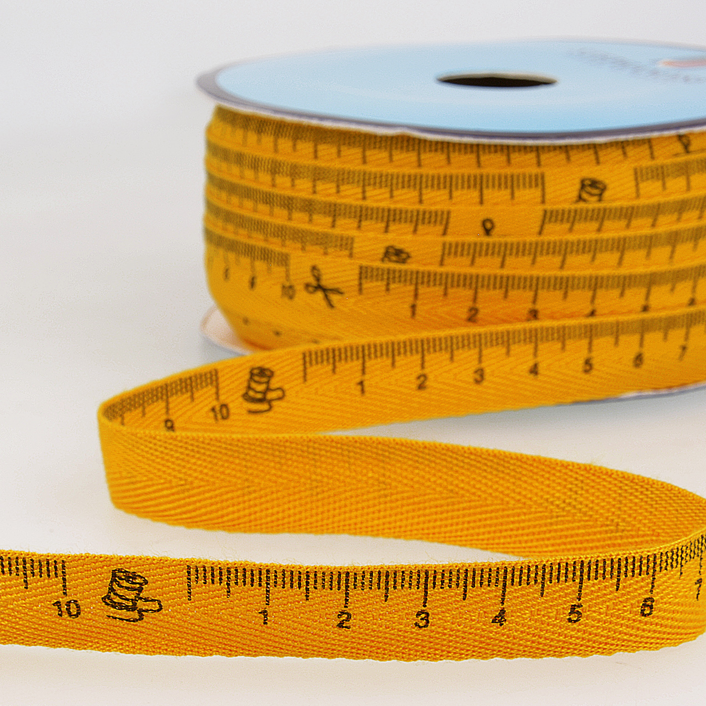 Ribbon: Tape Measure: 25m x 15mm: Yellow - Stephanoise - Groves and Banks