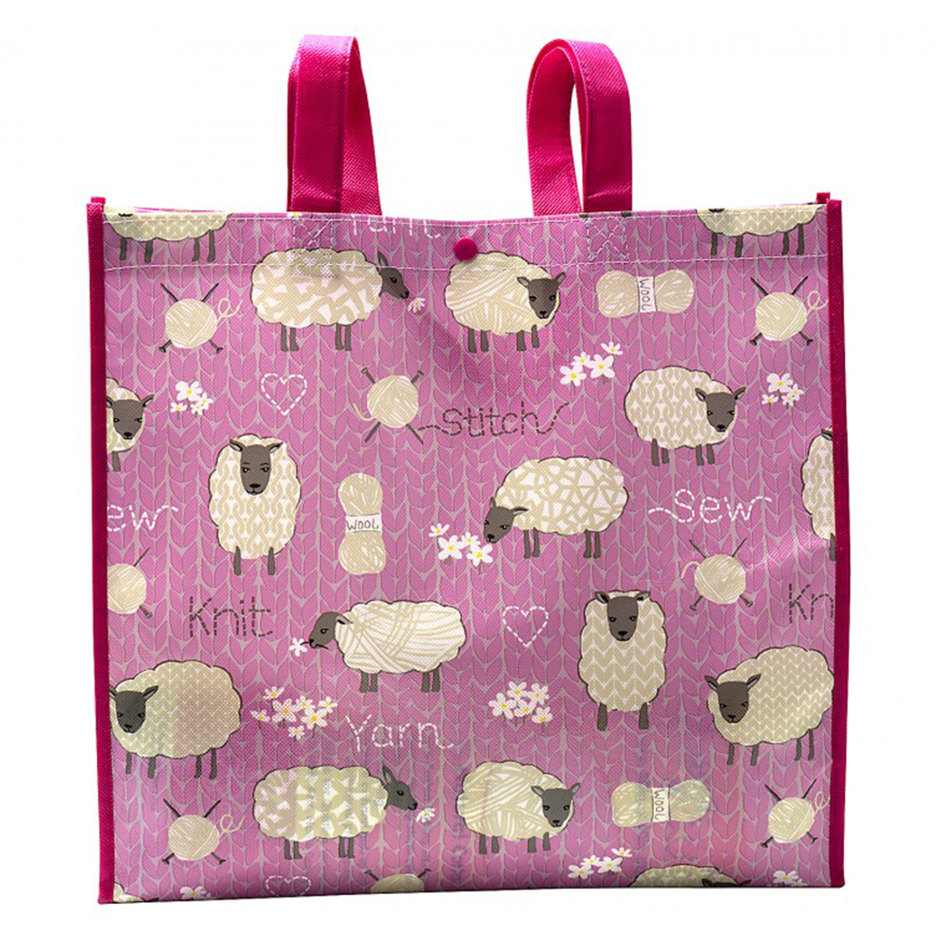 Picture of Reusable Tote: 10 x 38 x 35cm: Stitched Sheep: Pink