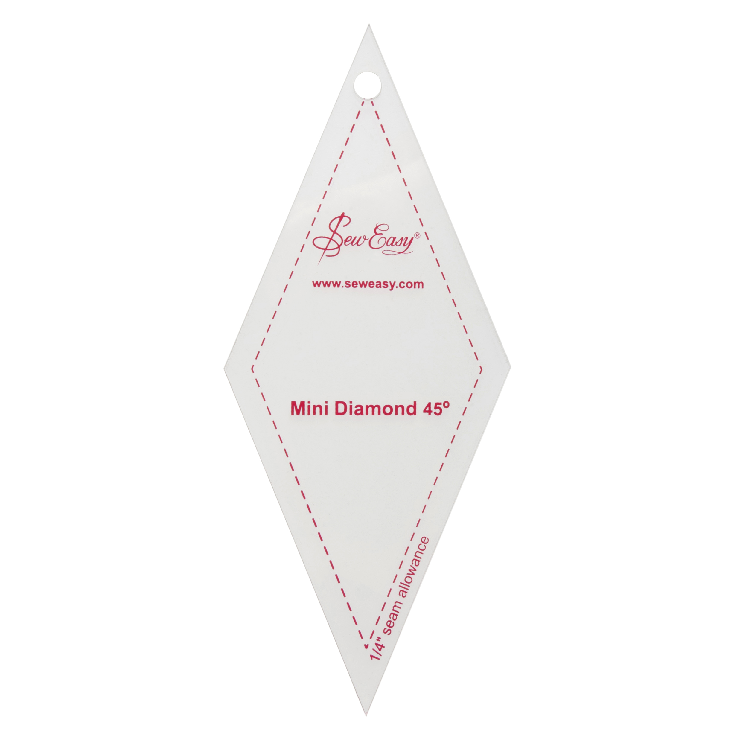 Template: Mini: 45° Diamond: 3.5 x 2.5in - Sew Easy - Groves and Banks