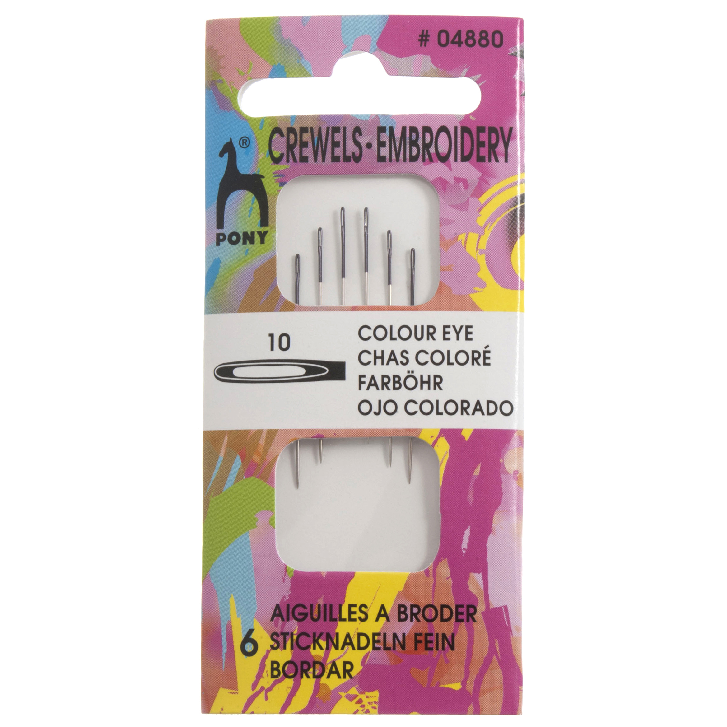 Picture of Hand Sewing Needles: Crewels: Colour-Coded Eye: Size 10