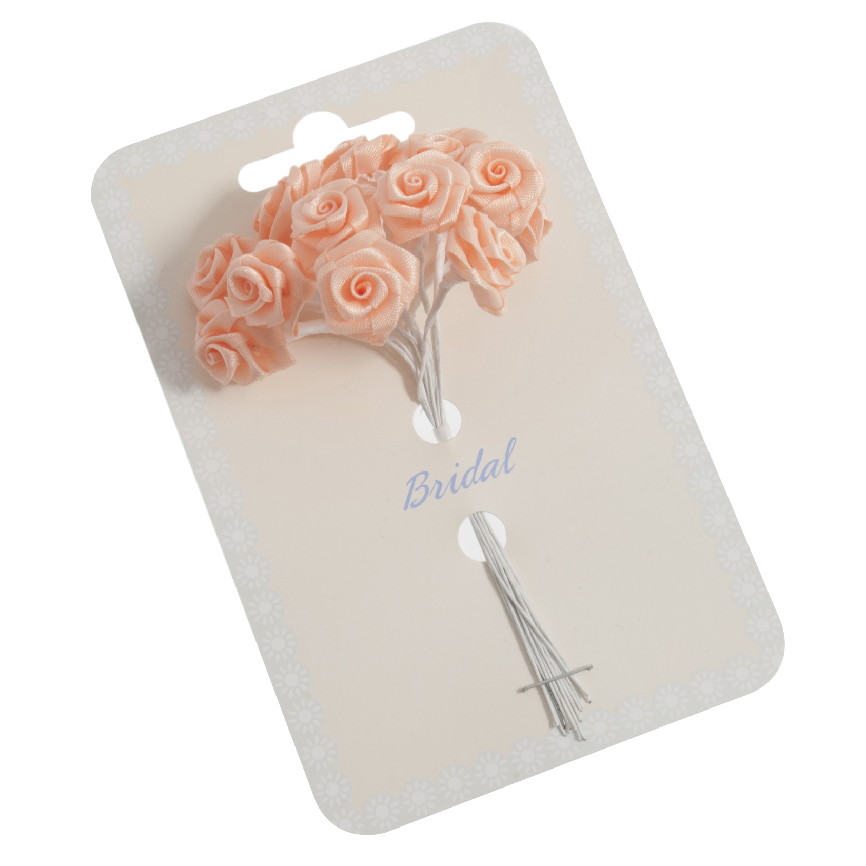 Picture of Ribbon Rose: 15mm: Pack of 12: Peach