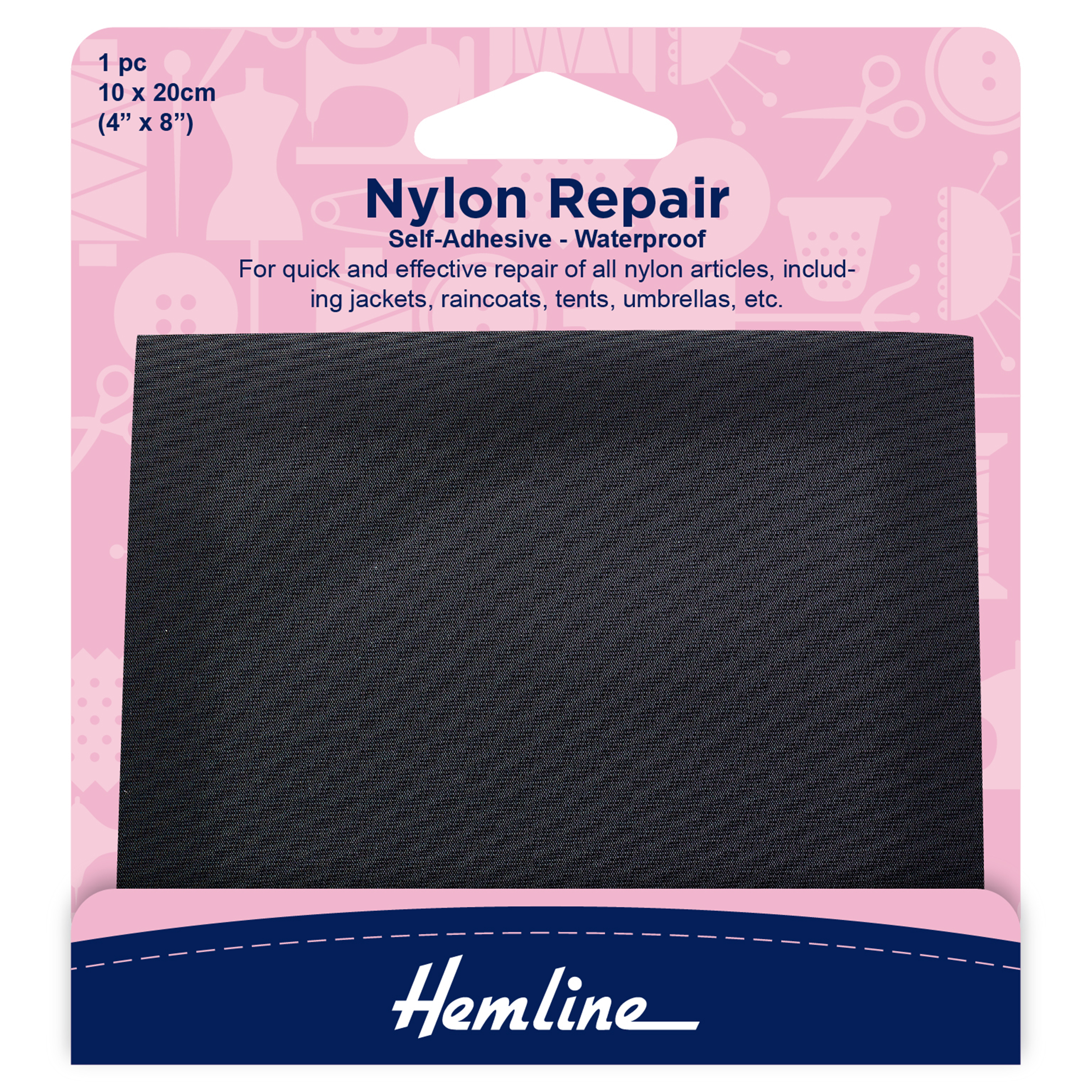 Picture of Self Adhesive Nylon Repair Patch: Black - 10 x 20cm