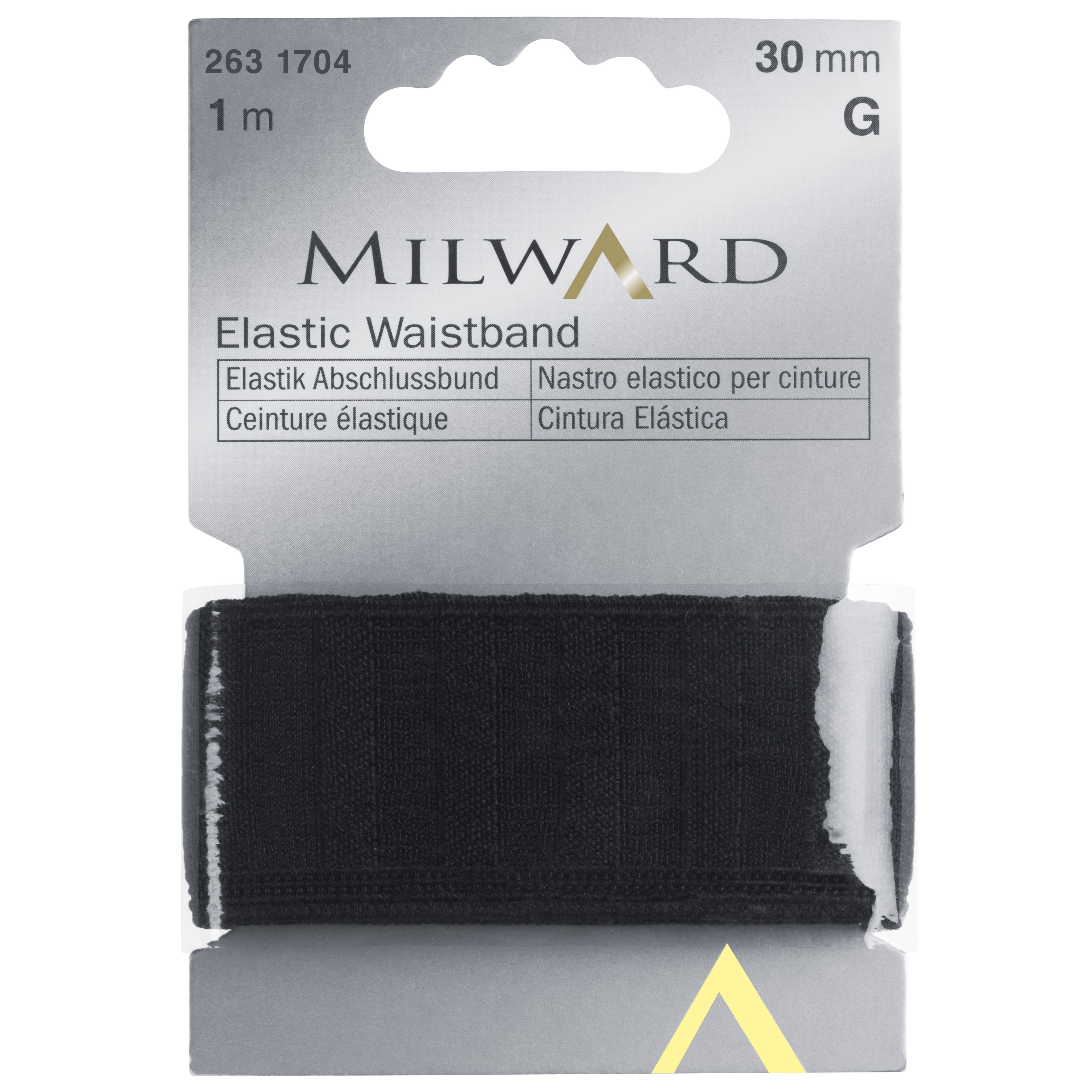 Picture of Elastic Waistband: 1m x 30mm: Black