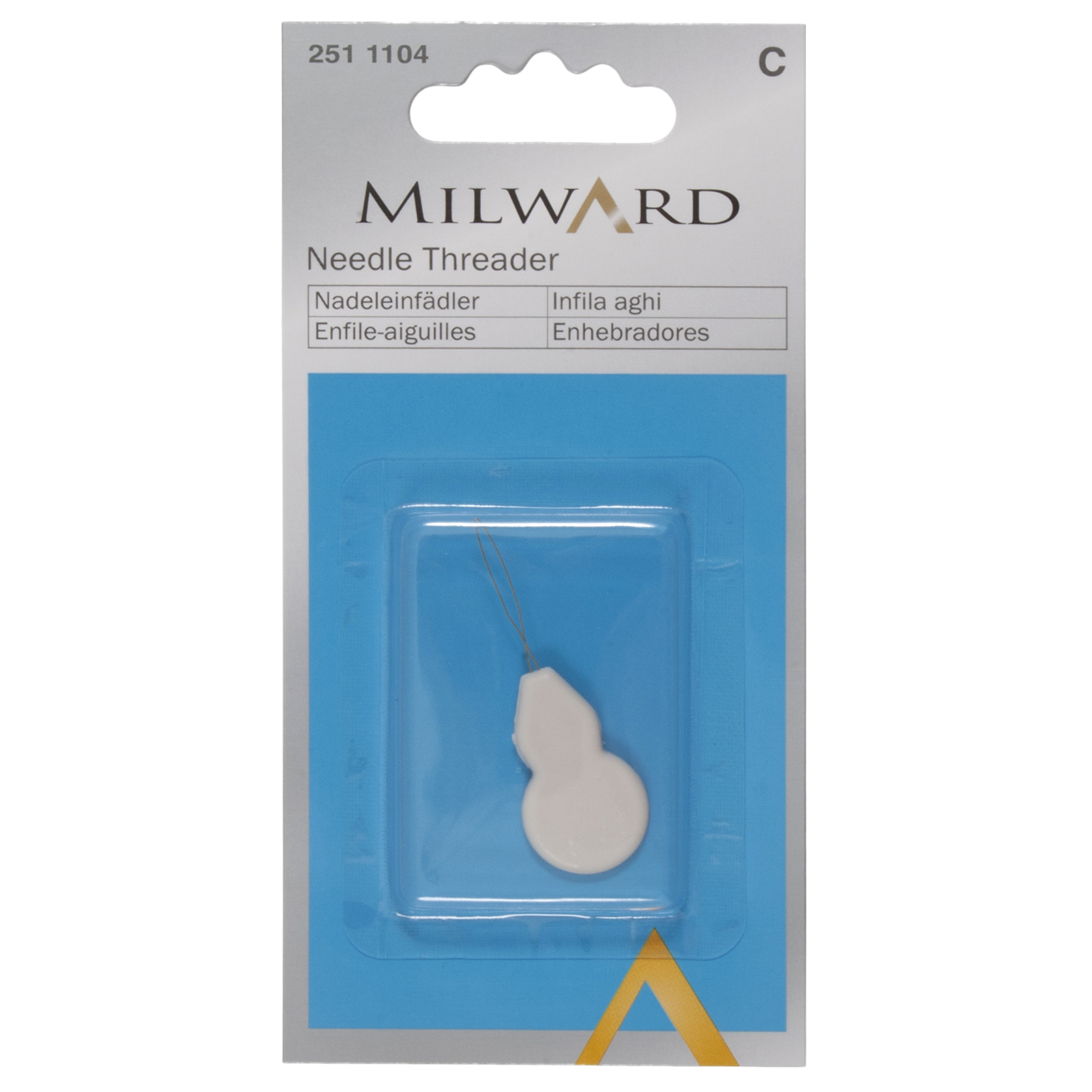 Needle Threader Plastic 1 Piece Milward Groves and Banks