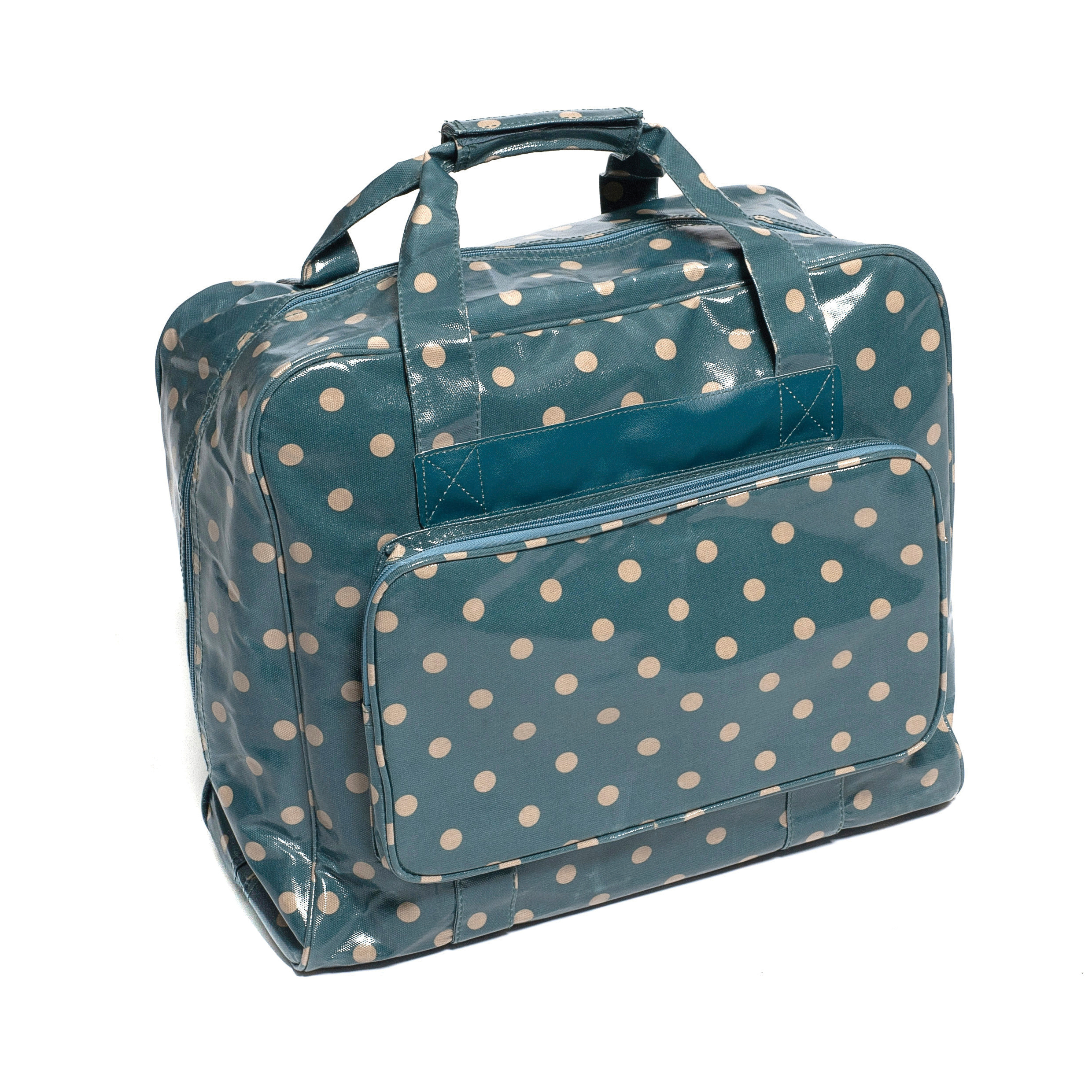 Picture of Sewing Machine Bag: Glossy PVC: Blue Spot