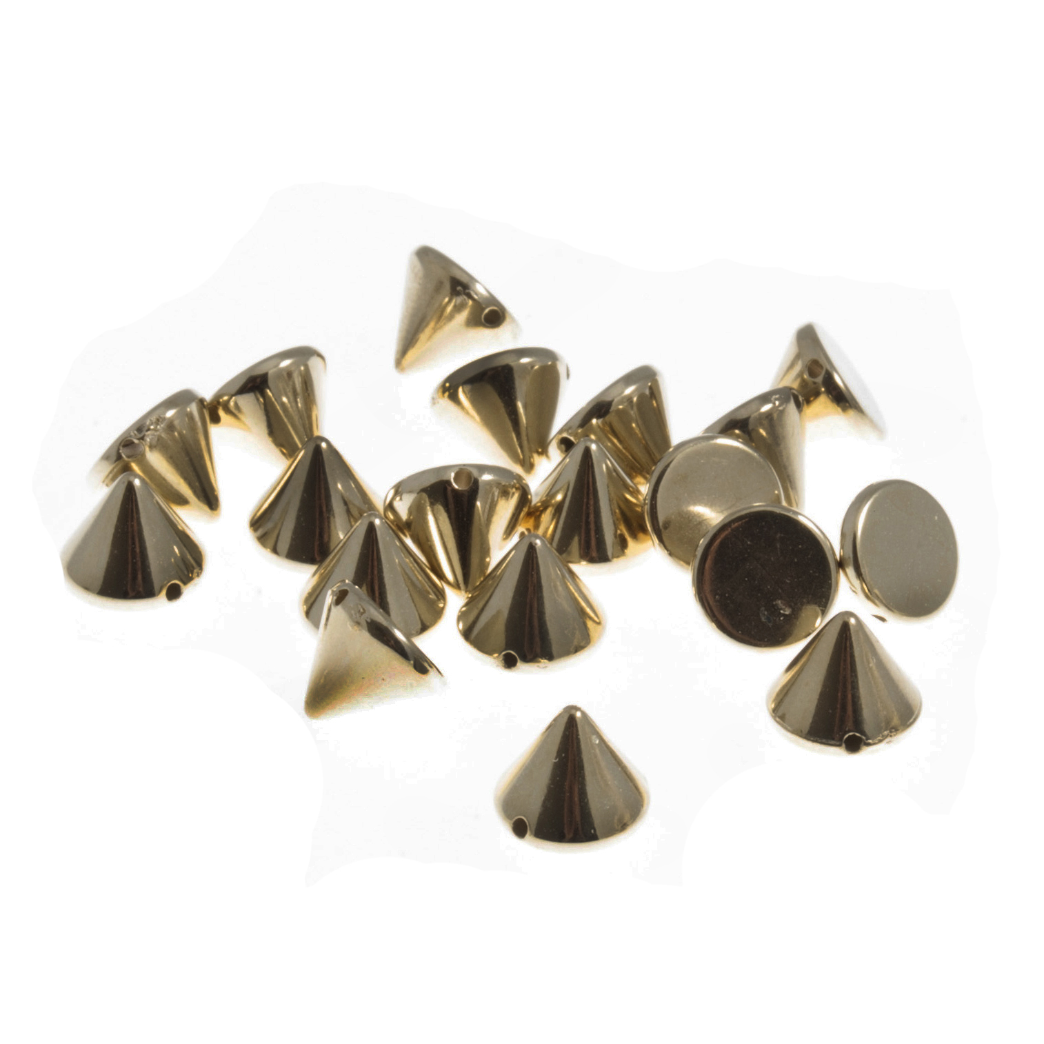 Picture of Trim: Studs: Sew-on: Cone: Gold: 10 x 7mm: 50 Pack
