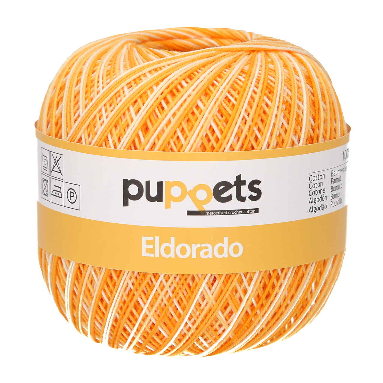 Puppets Eldorado No 12 10 x 50g (265m) Variegated Orange Puppet