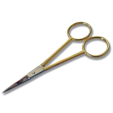 Picture of Scissors: Embroidery: Gold-Plated: Straight: 12cm or 4.5in