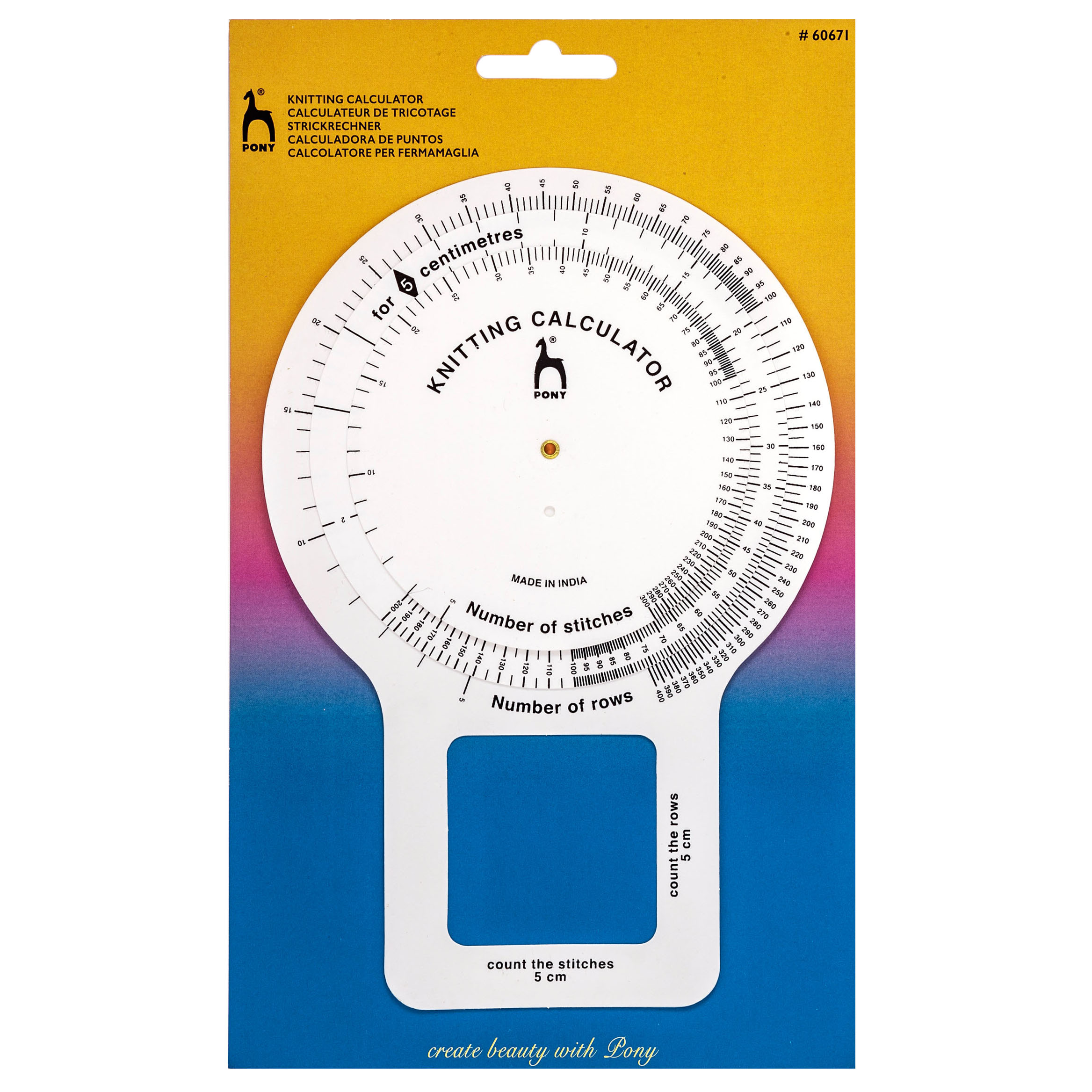 Calculatrice De Tricot Pour Mailles Et Rangs - Compteur De Jauge Et Mesure D'aiguilles - Accessoire Tricot