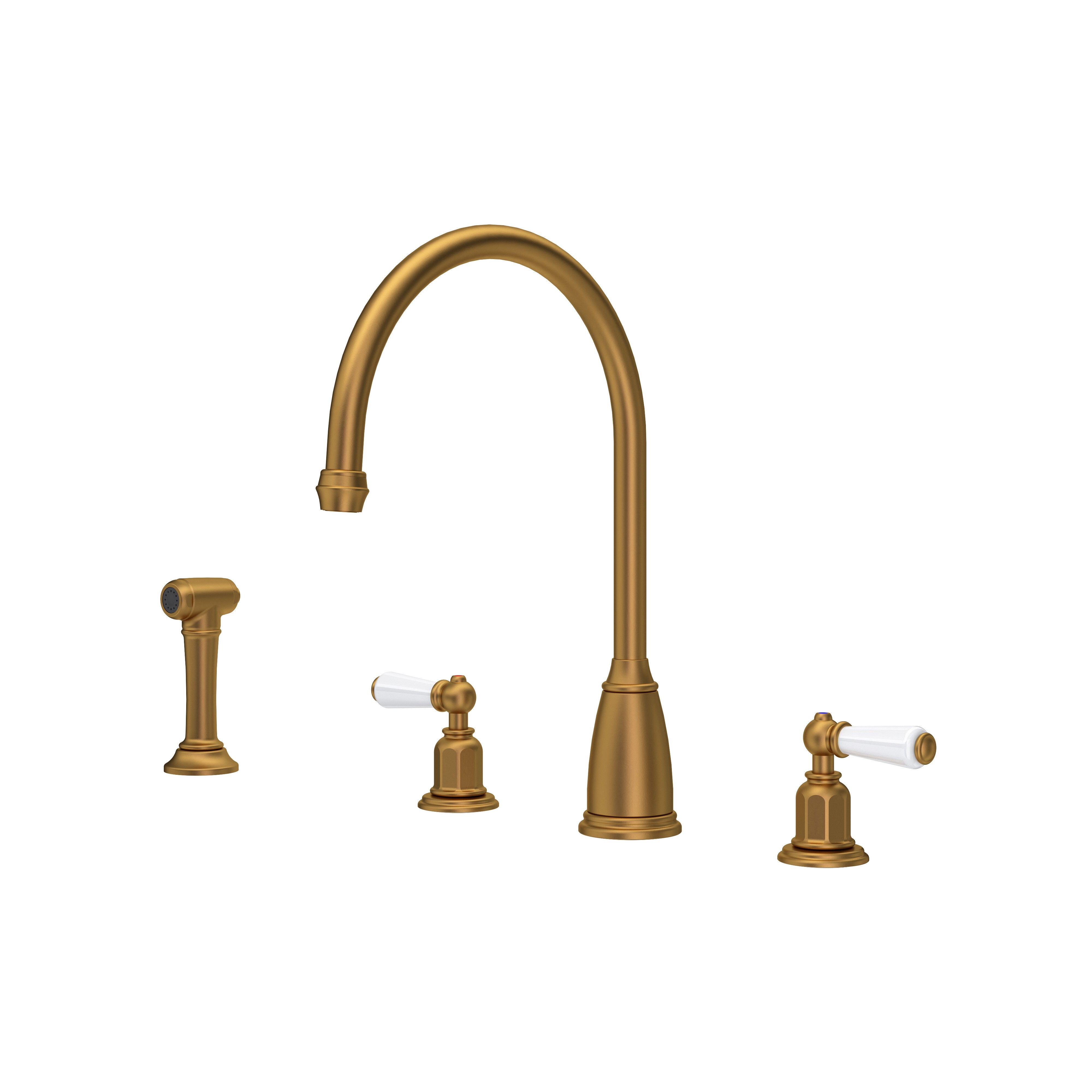 Phoenician Widespread sink mixer with rinse