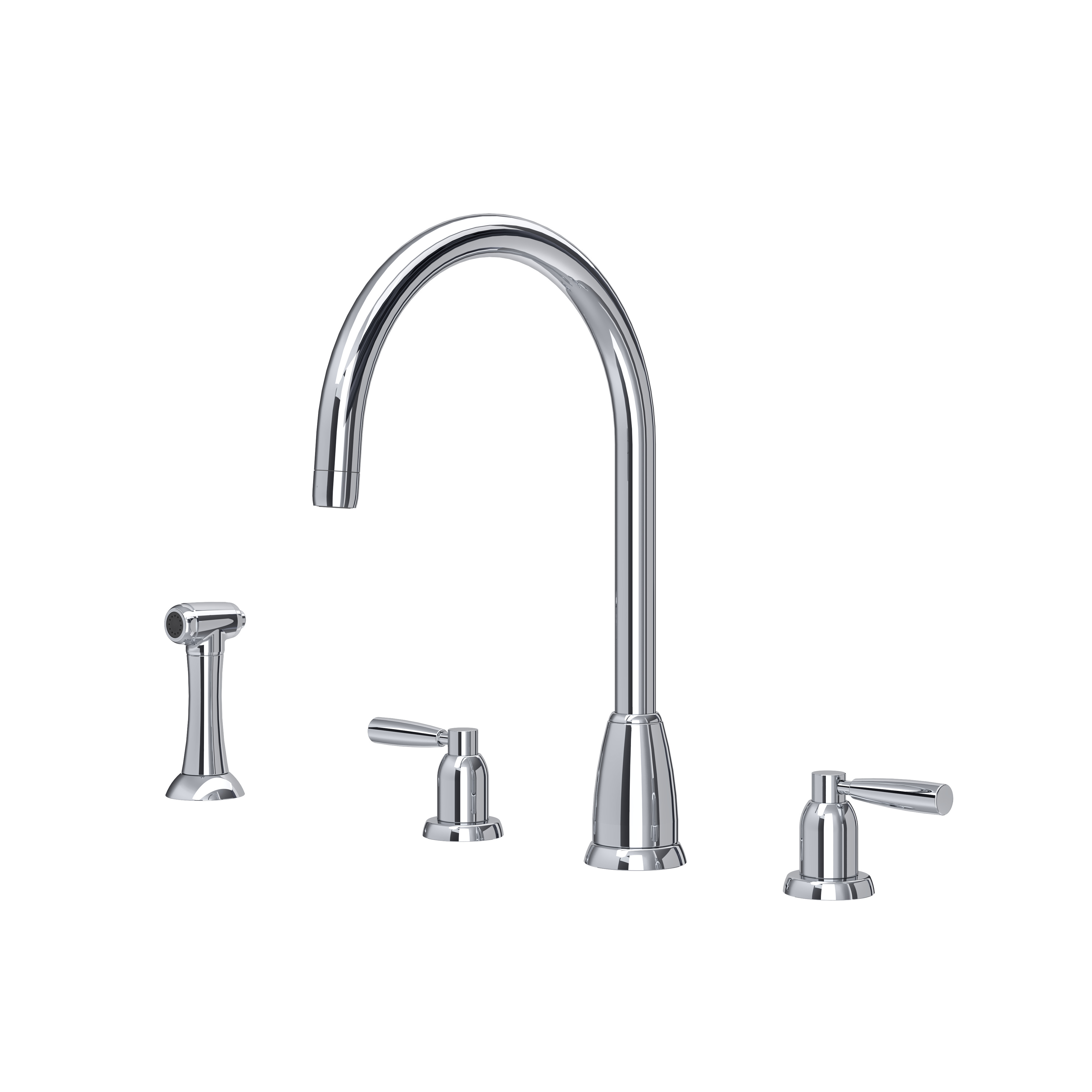Langbourn Widespread sink mixer with rinse