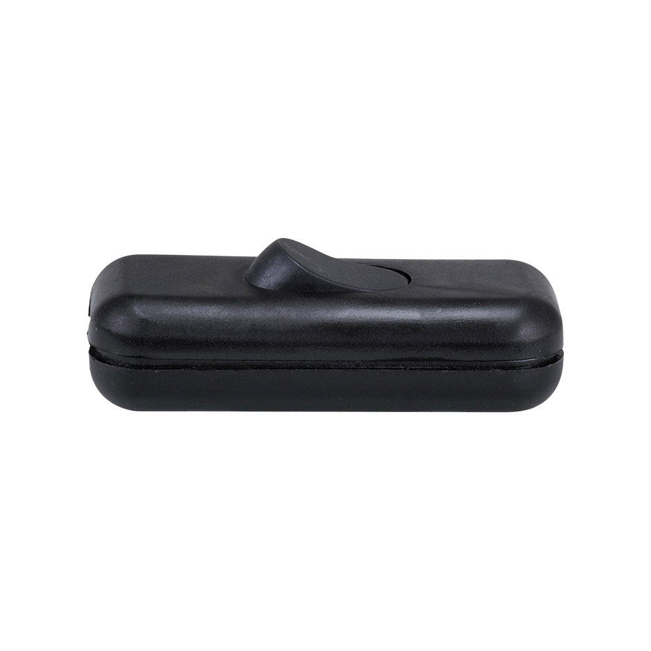 Interruptor de passagem plano preto de 2 A e 250 V da 