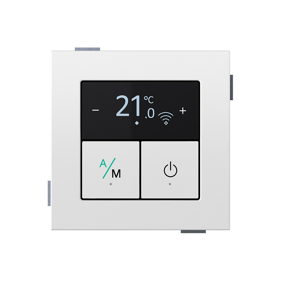 Thermostat boiler underfloor heating - cooling LOLA matte white Simon 360