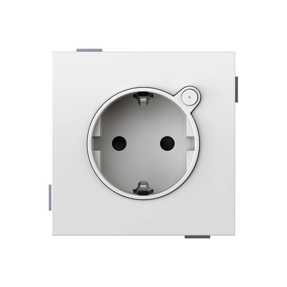 Schuko socket base LOLA 16A 250 V~ with screw terminal connection white matte Simon 360