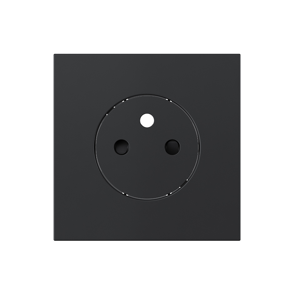 Cover for modular french socket CLEAN black matte Simon 360