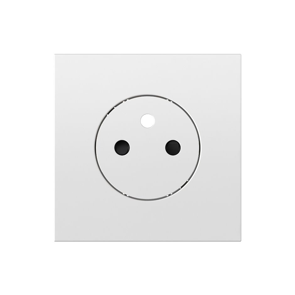 Tampa para tomada francesa CLEAN modular branco mate Simon 360