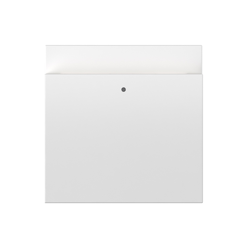 Plaque avec hublot pour interrupteur de carte temporisé blanc mat Simon 360