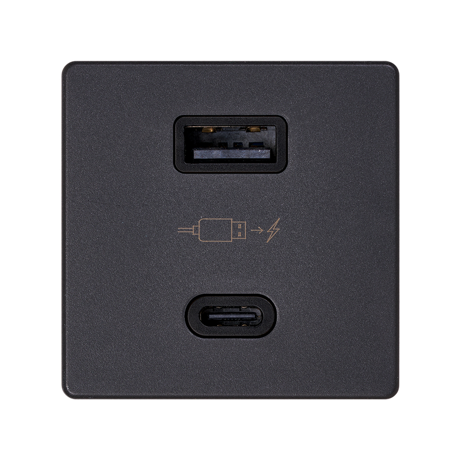 CARGADOR USB DOBLE A+C 30W POWER DELIVERY GRAFITO SIMON 27