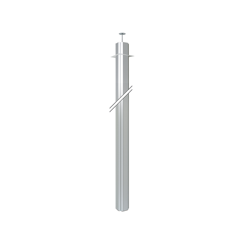Aluminium column with 4 sides and 3 metres long Simon K45