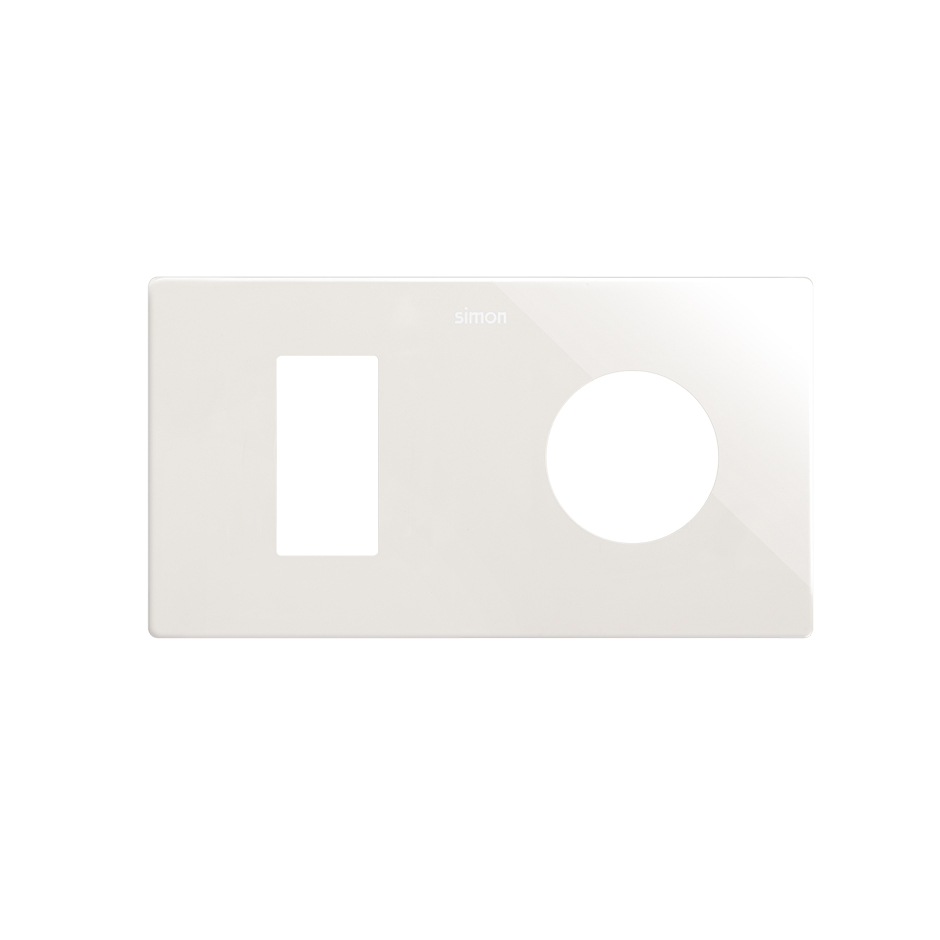 Minimal aesthetic frame for 2 elements for 1 CLEAN Schuko socket outlet white Simon 270