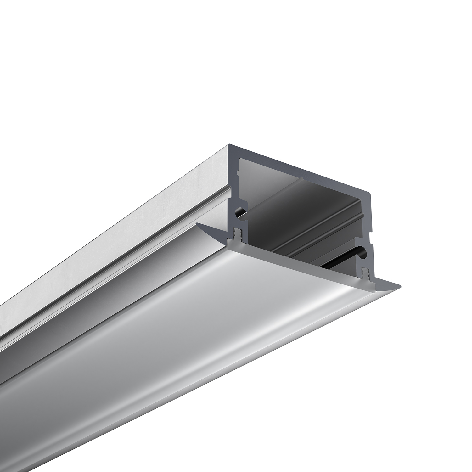 Profilé à encastrer pour LedFlex, finition aluminium