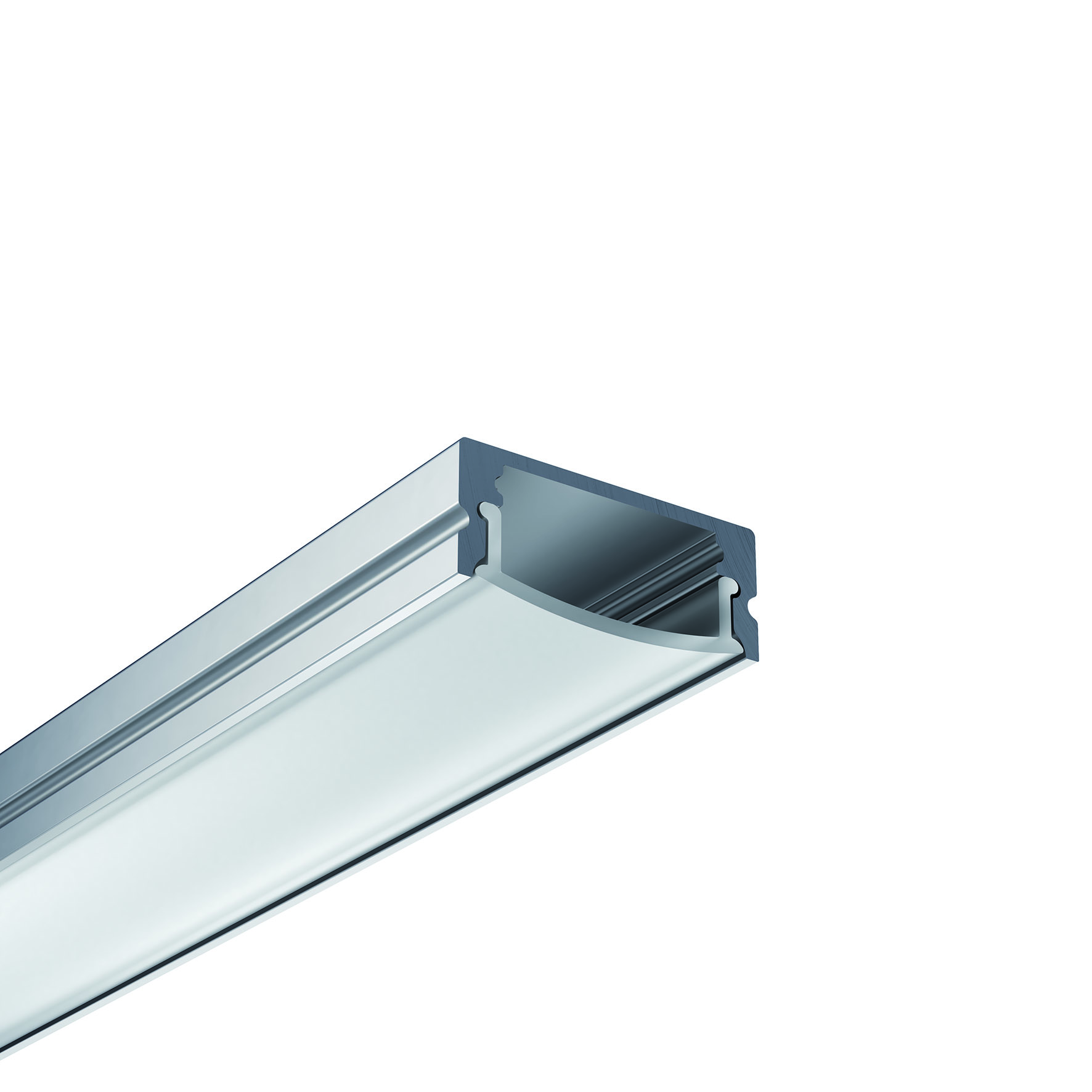 Perfilería de superficie slim para LedFlex en acabado blanco