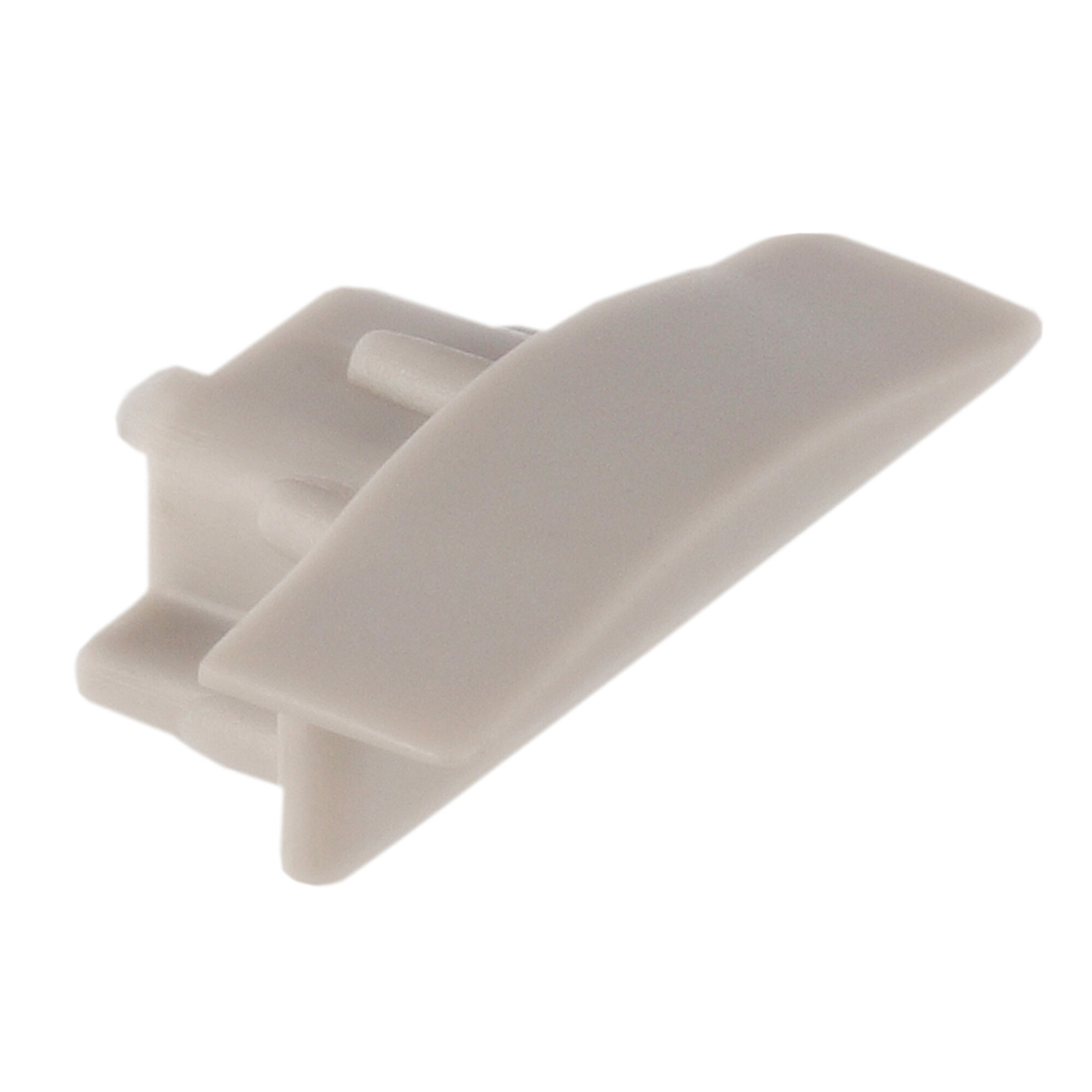 Tapa de inicio para perfilería de empotrar slim en acabado negro