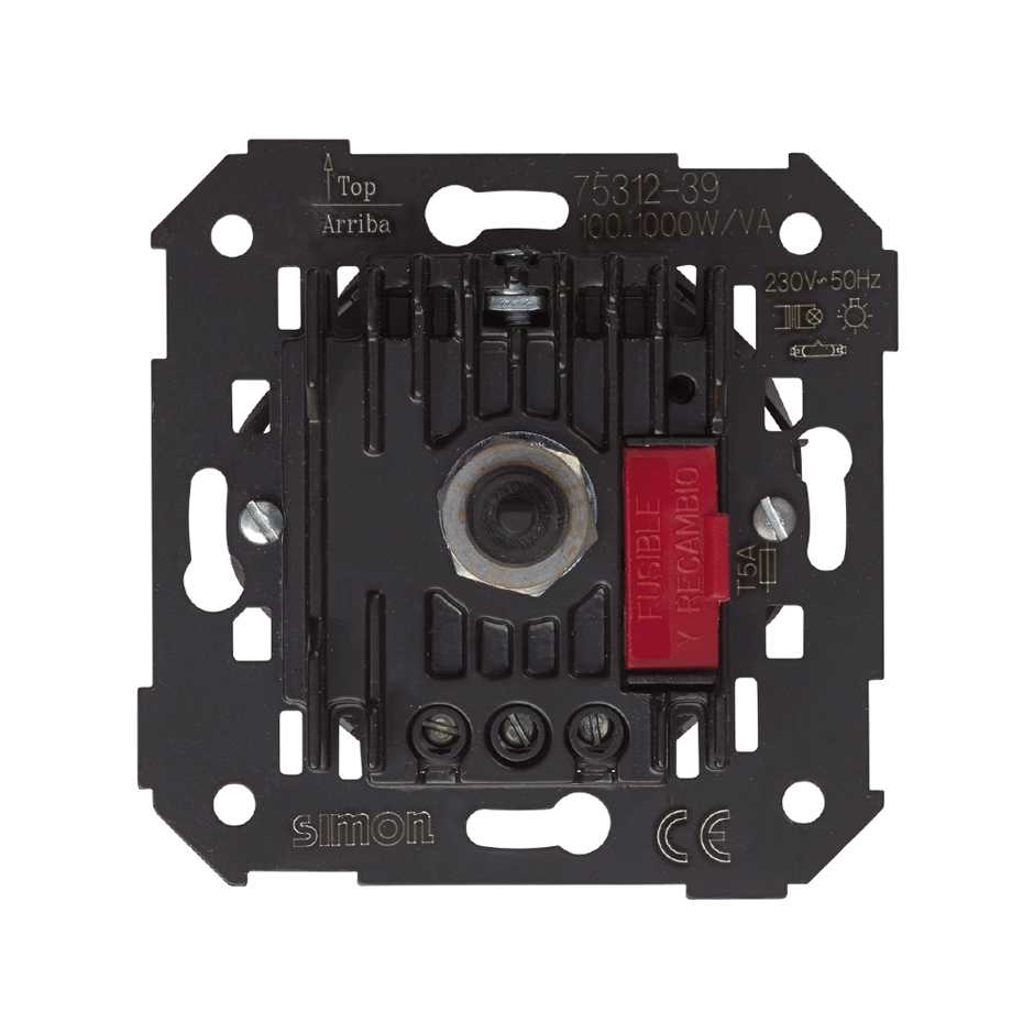 Variateur-va et vient de lumière rotatif de 100 à 1000 W/VA Simon 82 Detail