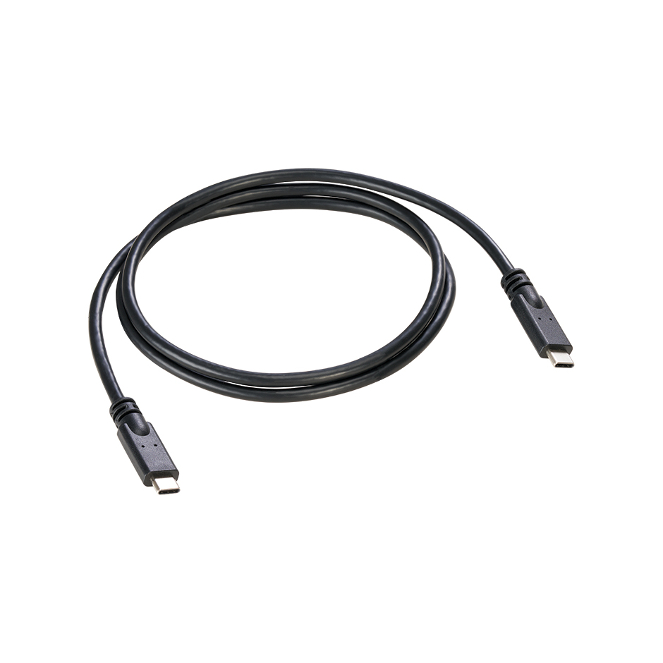 Câble de remplacement USB Type C 3.2 Gen. 2 mâle-mâle pour la connexion entre l´enveloppe et l´ordinateur portable noir Simon Cablage Structuré